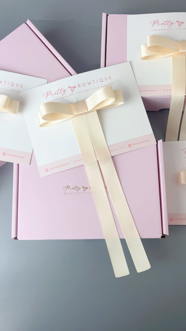 Cream Satin Bow
