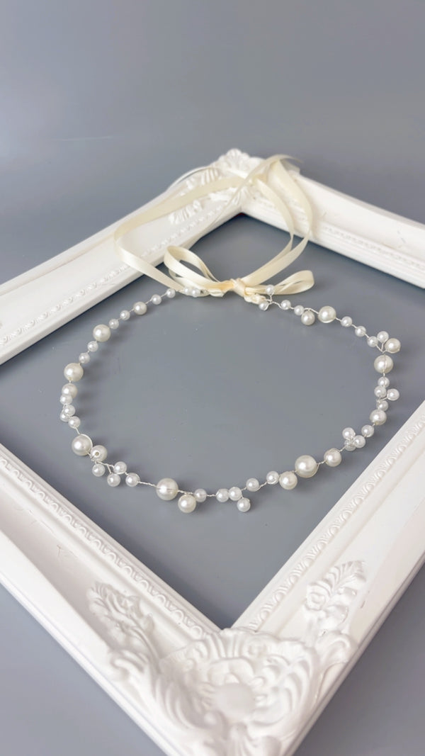 Sarah Ivory Pearl Headpiece