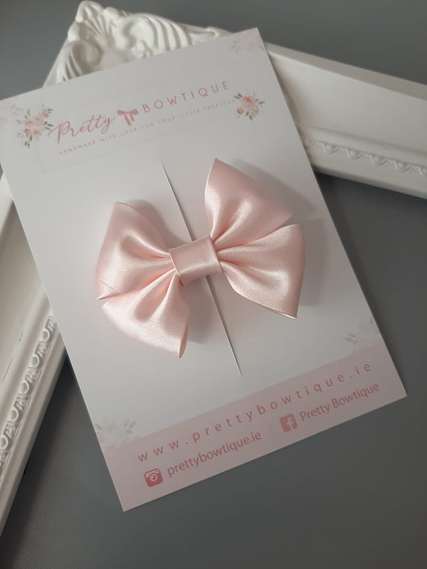 Medium Pink satin bow