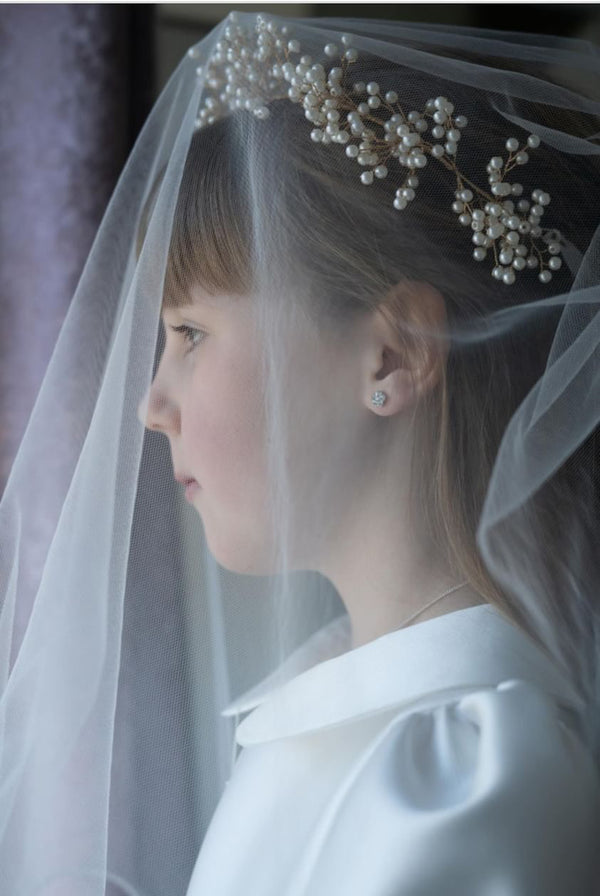 Abigail Gold & Ivory Pearl Headpiece