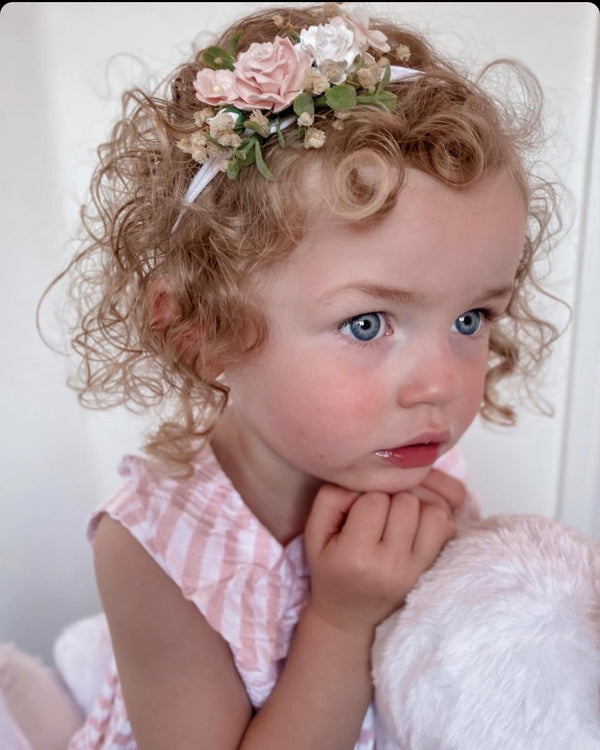 Rose flower headband