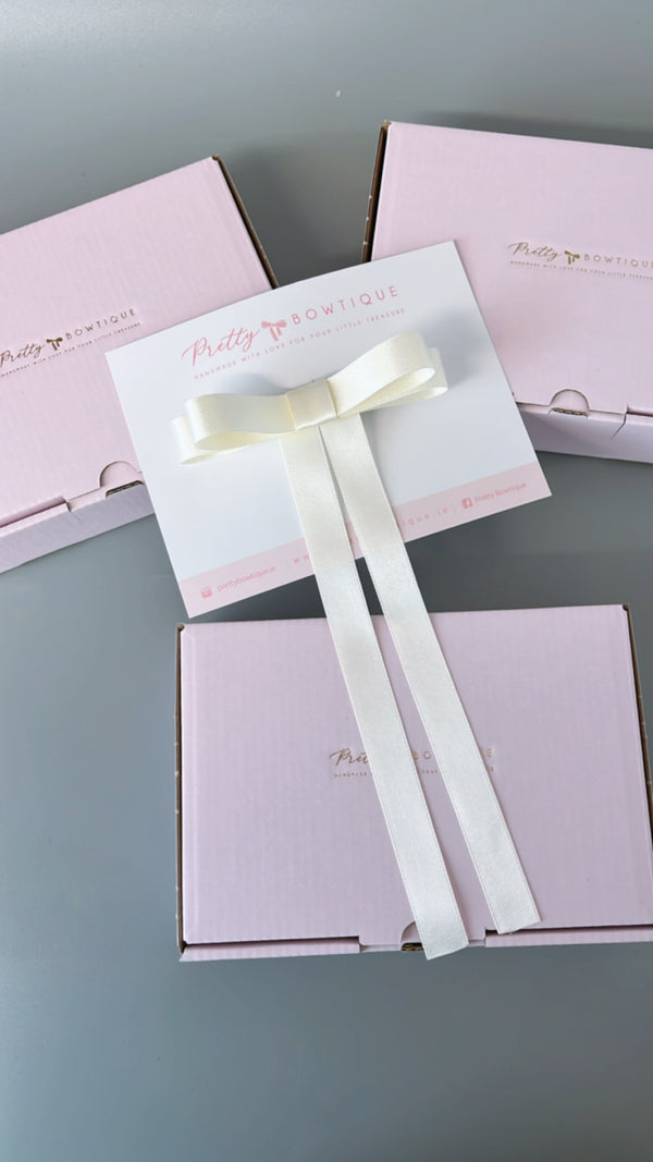 Ivory Satin Bow
