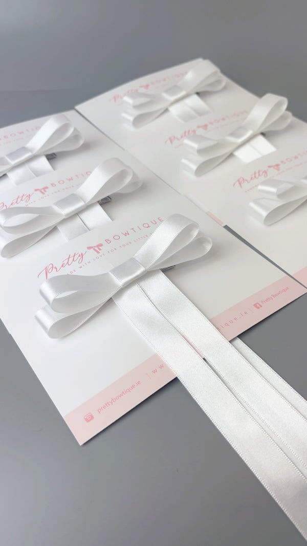 White Satin Bow