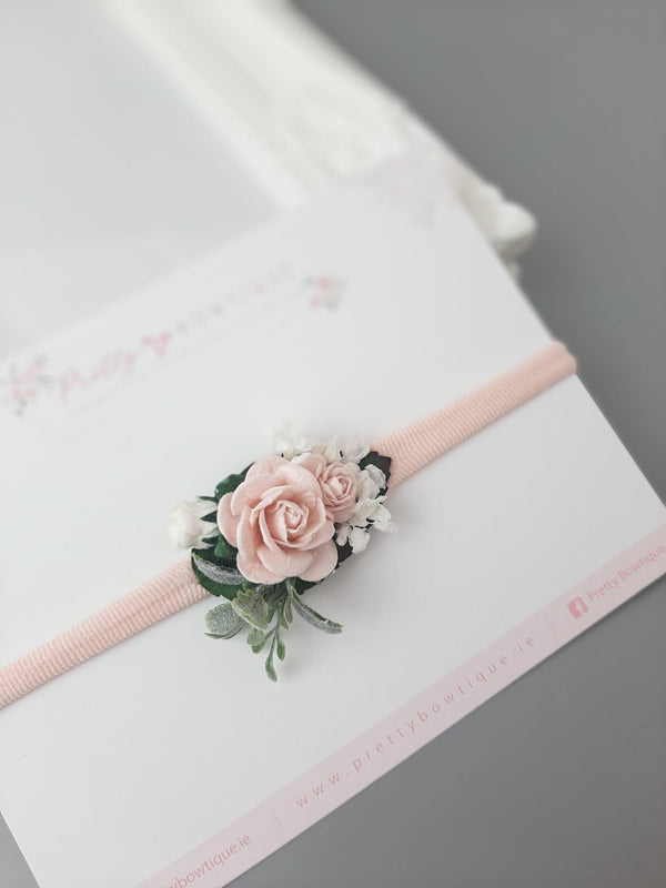 Soft Pink Flower Headband