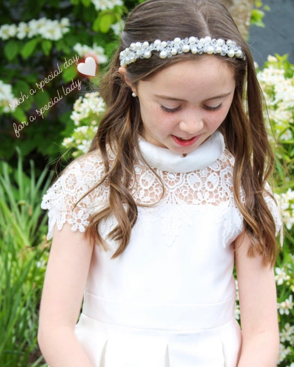 Millie ivory pearl & Bead Headpiece
