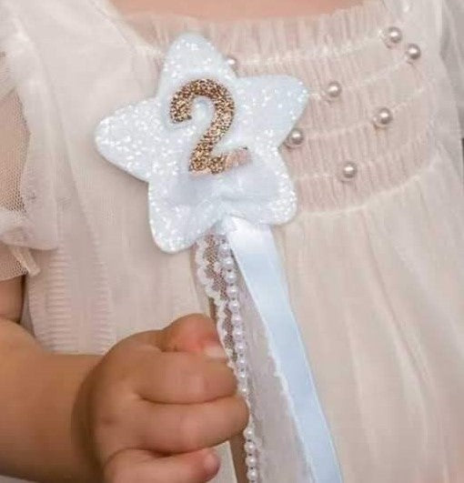White Birthday Badge