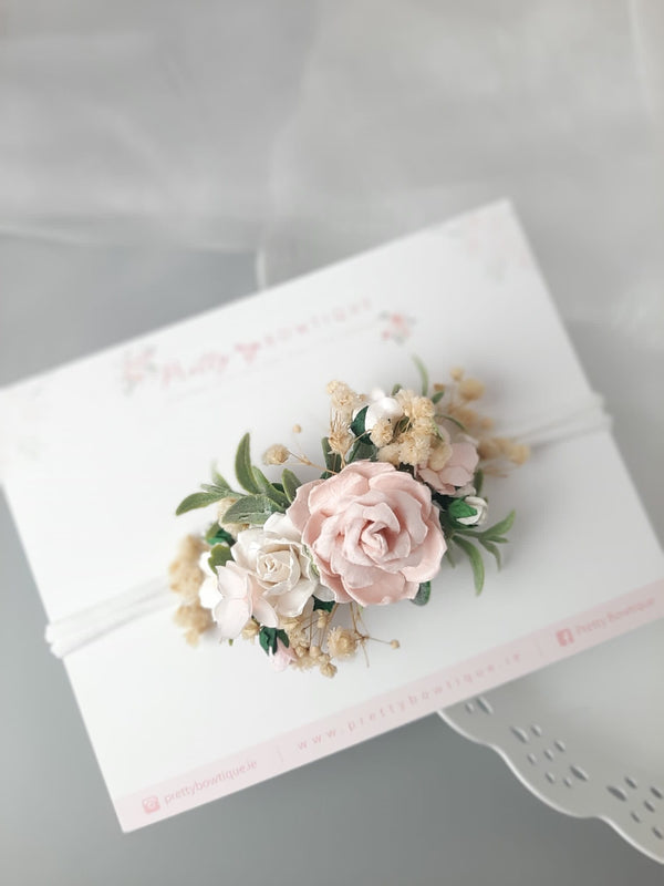 Rose flower headband