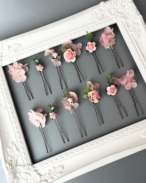 Pink Flower Pins