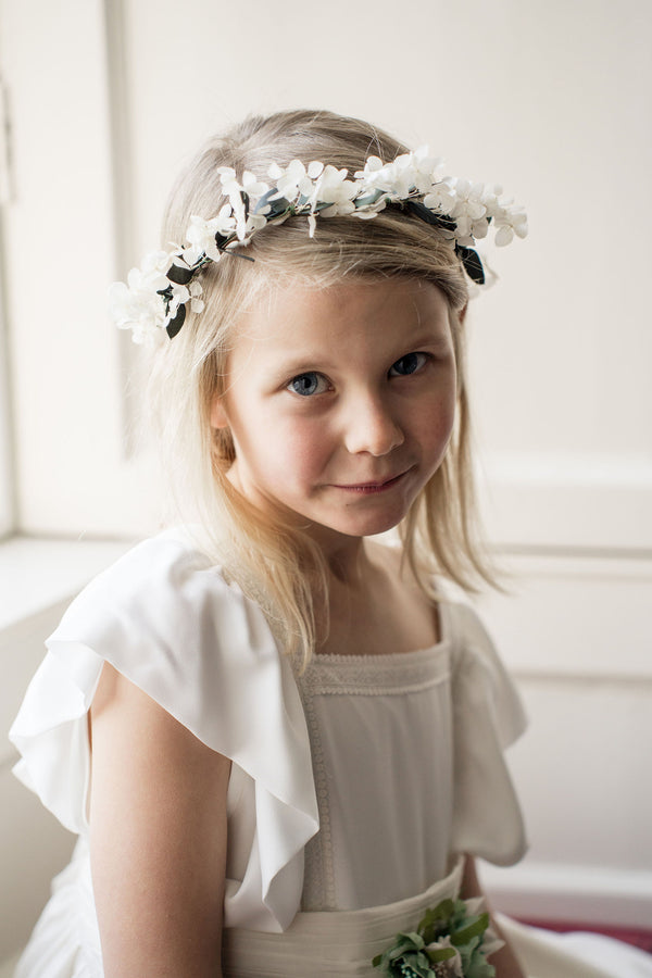 Ivory Silk Flowers with a Willow leaf
