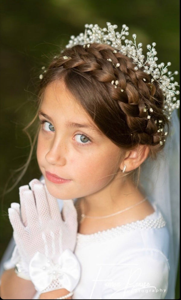 Communion Headpiece , irish communion, irish designer, 1st holy communion headpiece, handmade communion headpiece ireland, communion headpiece girl, communion headpiece ideas, first communion headpiece, holy communion headpiece,  best communion headpiece ireland, communion headpiece with ribbon,