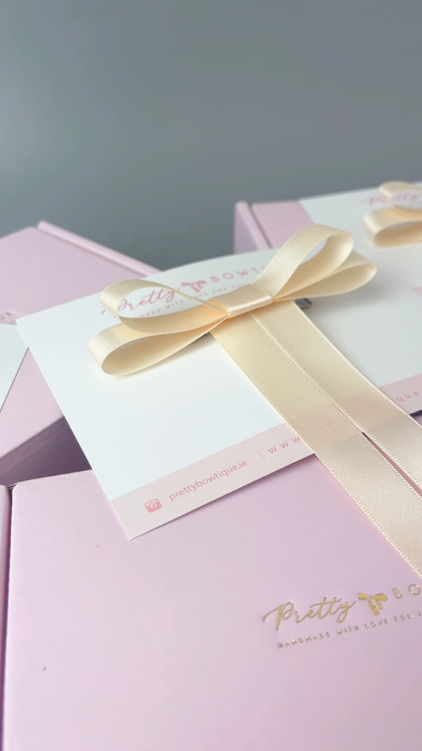 Cream Satin Bow