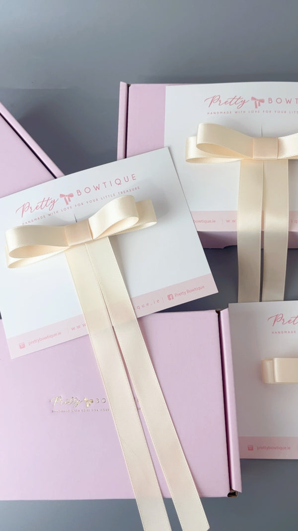 Cream Satin Bow