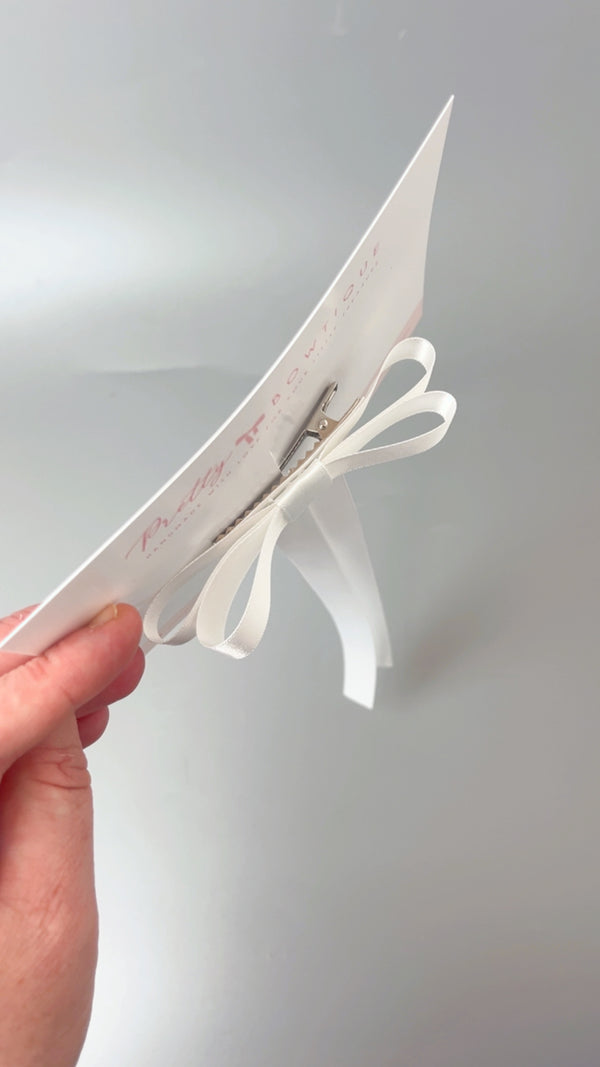 White Satin Bow