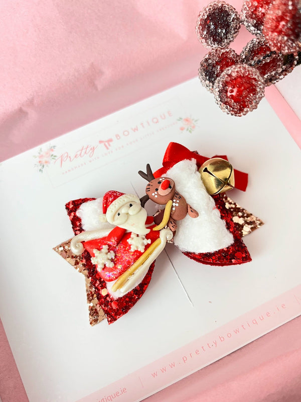Santa Sleigh Bow