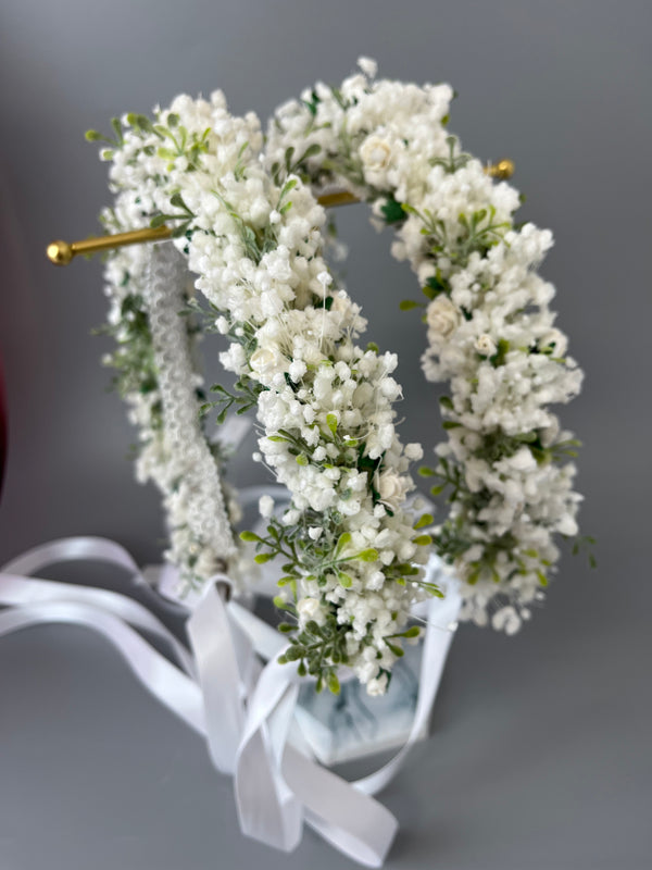 Eve Babys Breath & Rose Flower Crown