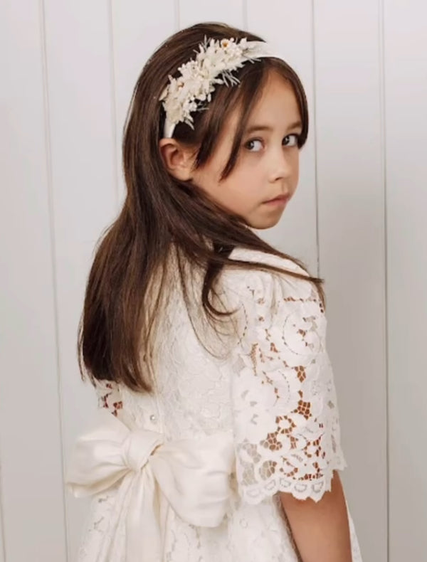Katie Ivory Flower Headband