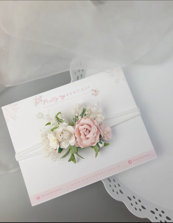 Rose flower headband