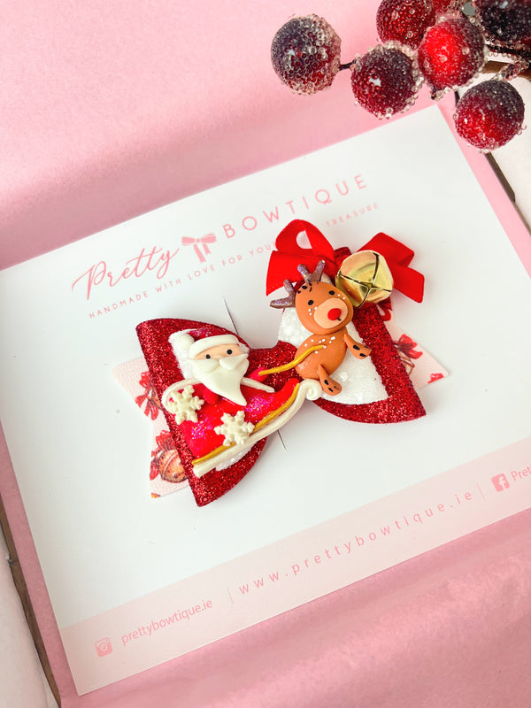 Santa Sleigh Bow