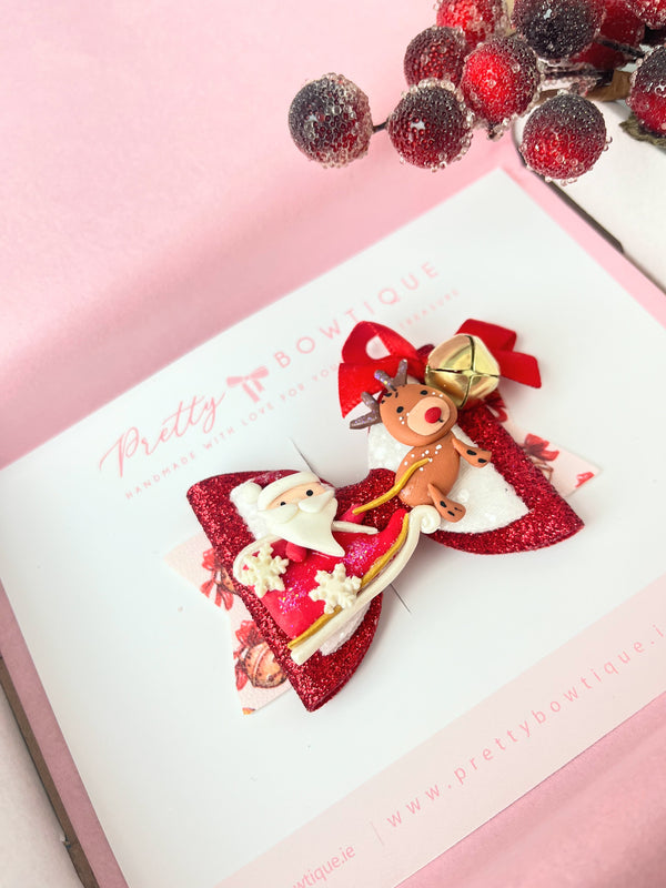 Santa Sleigh Bow