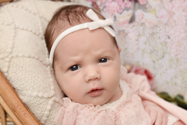 newborn headband, newborn headband gift, christening bow headband, flower girl headband, bow headband, small bow headband, newborn bow headband, velvet bow headband,