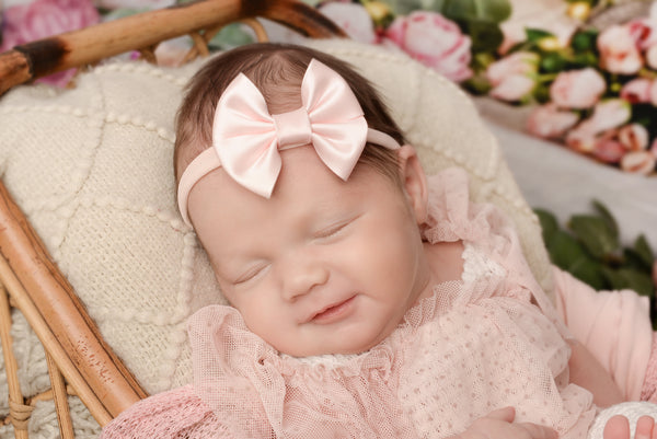 Pink Satin Headband