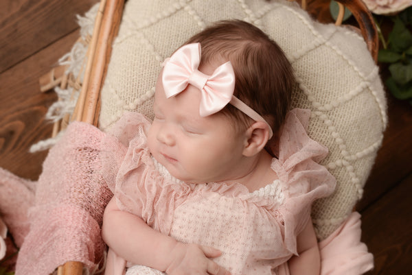 Pink Satin Headband
