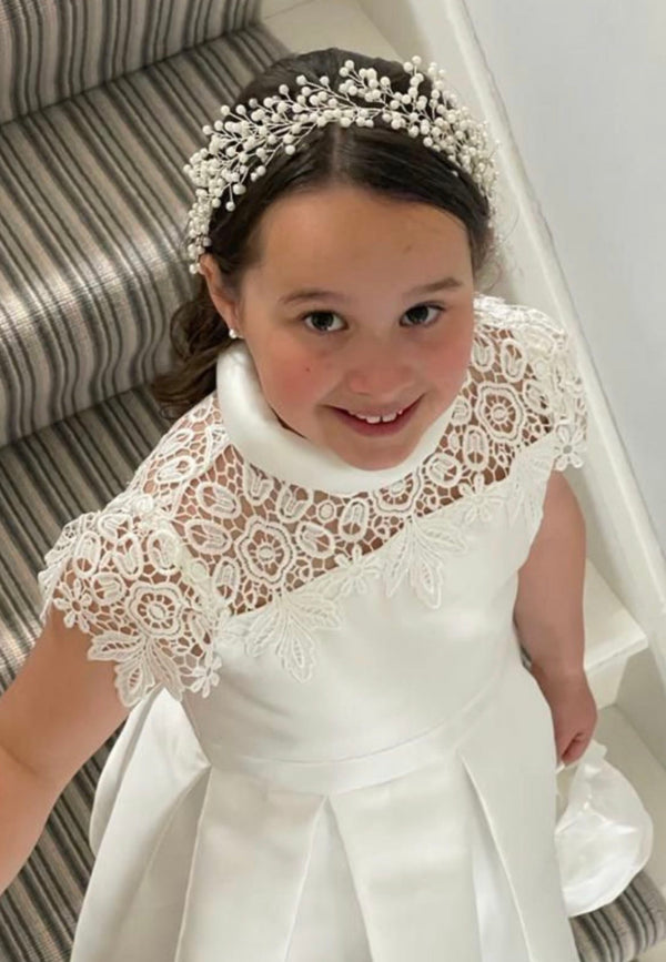 Communion Headpiece , irish communion, irish designer, 1st holy communion headpiece, handmade communion headpiece ireland, communion headpiece girl, communion headpiece ideas, first communion headpiece, holy communion headpiece,  best communion headpiece ireland, communion headpiece with ribbon,