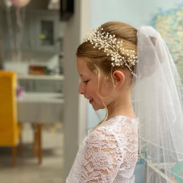Abigail Gold & Ivory Pearl Headpiece