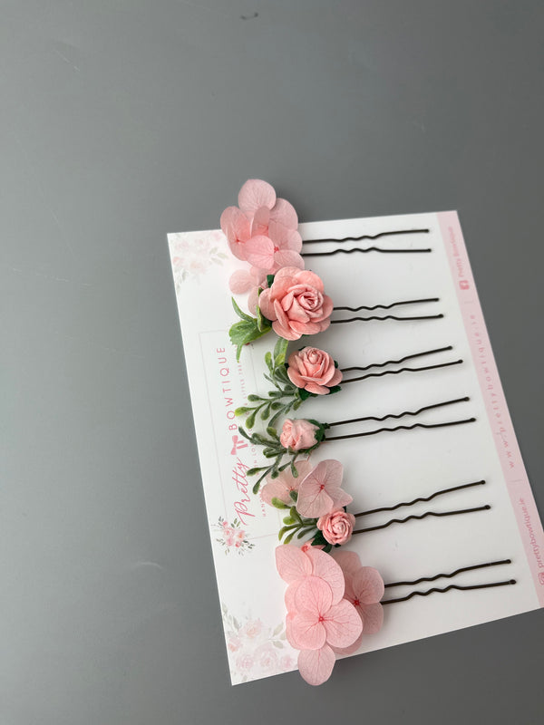 Pink Flower Pins
