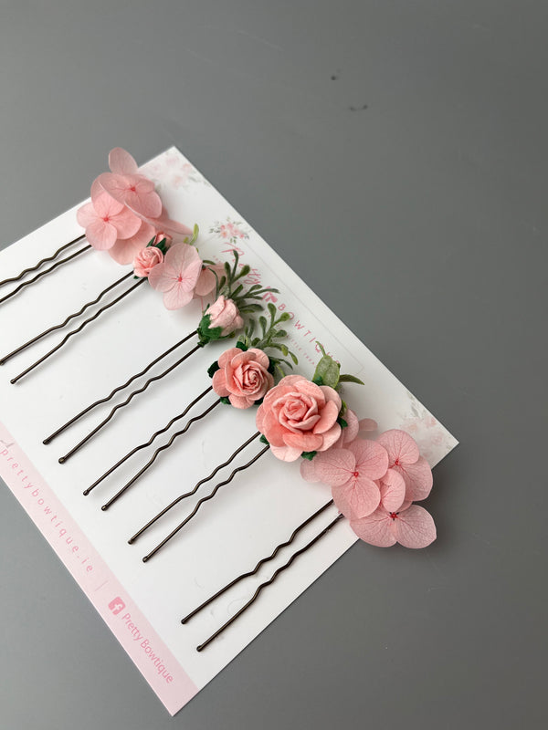 Pink Flower Pins