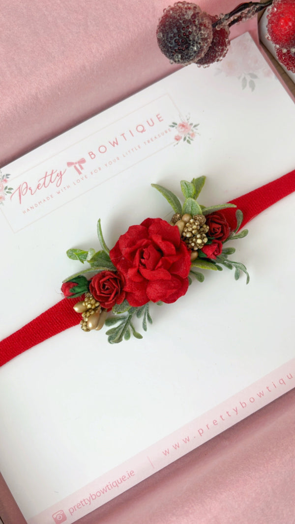 Red Flower Headband