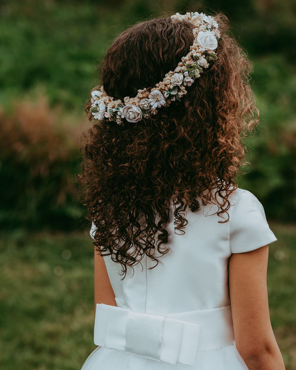 Isabelle Flower & Baby Breath Full Crown