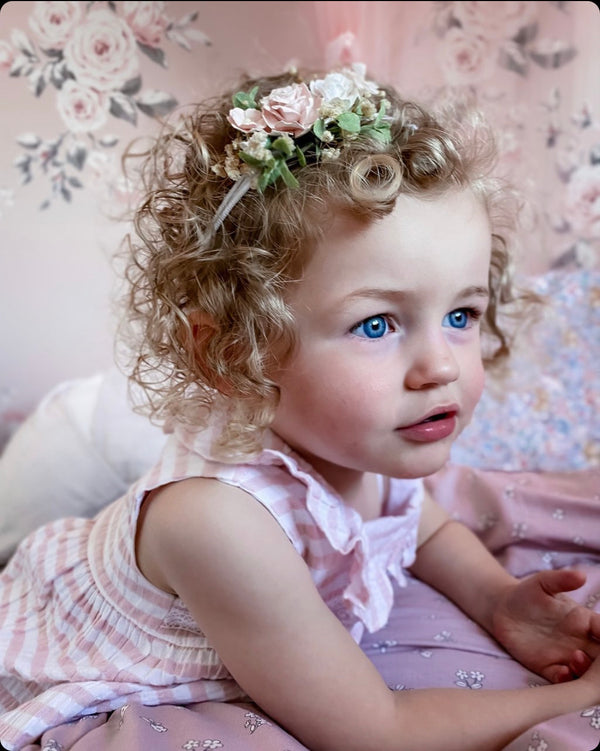 Rose flower headband