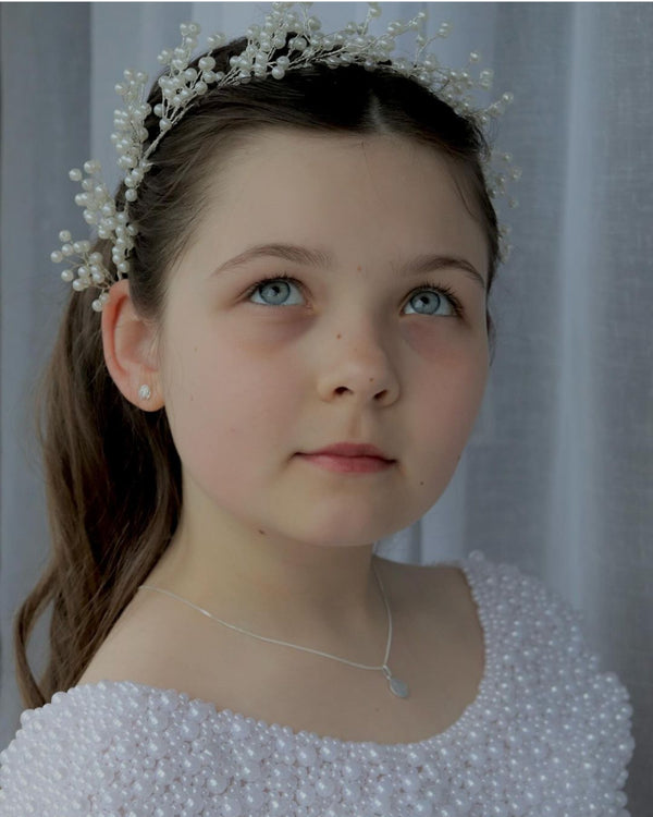 Communion Headpiece , irish communion, irish designer, 1st holy communion headpiece, handmade communion headpiece ireland, communion headpiece girl, communion headpiece ideas, first communion headpiece, holy communion headpiece,  best communion headpiece ireland, communion headpiece with ribbon,