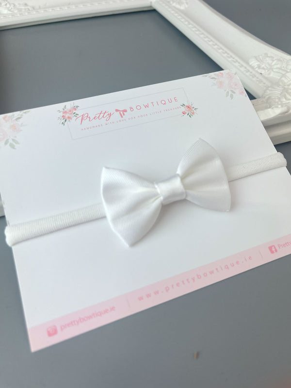 christening headband, naming day headband, soft baby headband, toddler headband , baby girl headband, neworn girl headband, baby headband ireland, baby headband ireland handmade,baby headband bow, christening baby headband, white bow headband, white christening headband,