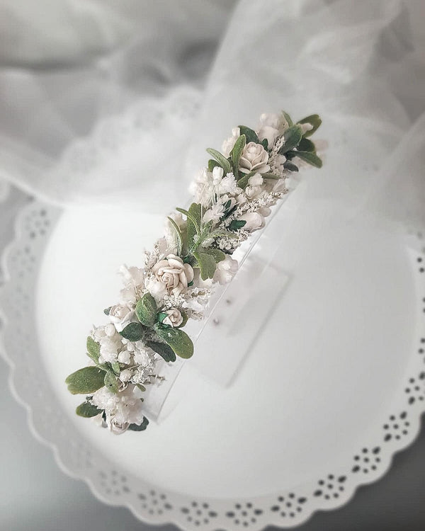 white flower headband, white babys breath flower headband, christening headband, naming day headband, soft baby headband, toddler headband , baby girl headband, neworn girl headband, baby headband ireland, baby headband ireland handmade,baby headband bow, christening baby headband, toddler flower girl headband, baby flower girl headband , flower girl headband.
