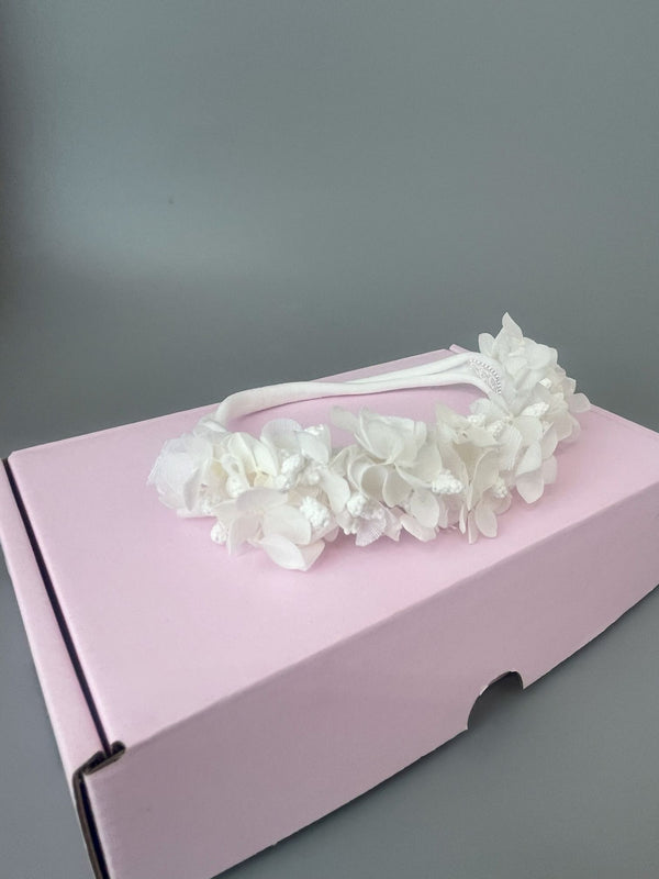 White flower headband