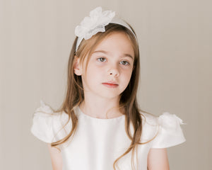 handmade communion headband   | girls communion headband ireland |  irish made communion headband | embroidered flower headband for girls | irishmade communion headbands | best communion headbands ireland | communion floral headband |