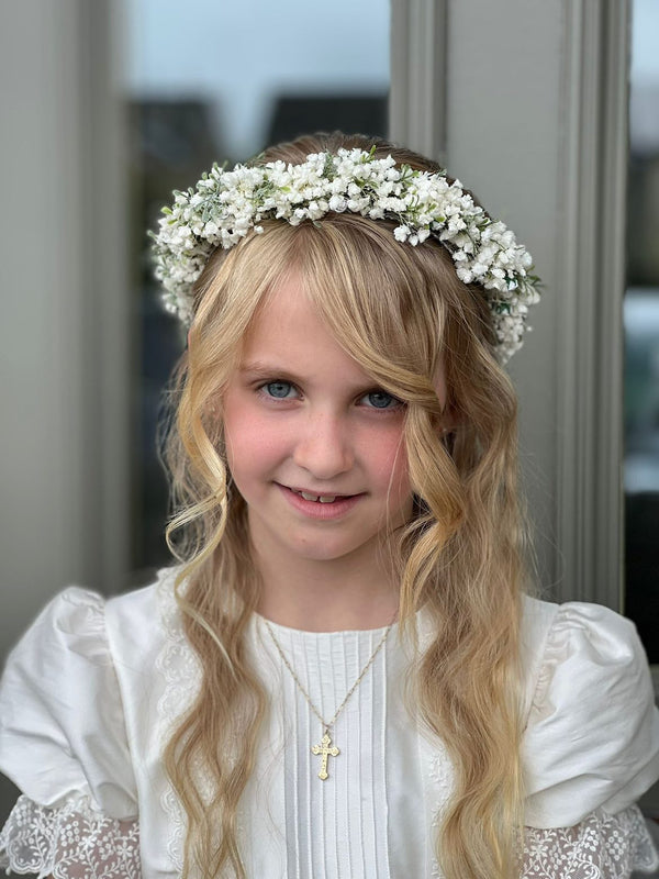 Eve Babys Breath & Rose Flower Crown
