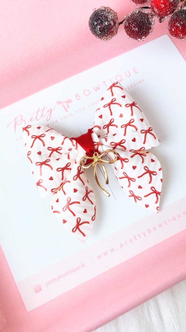 Red Bow with charm