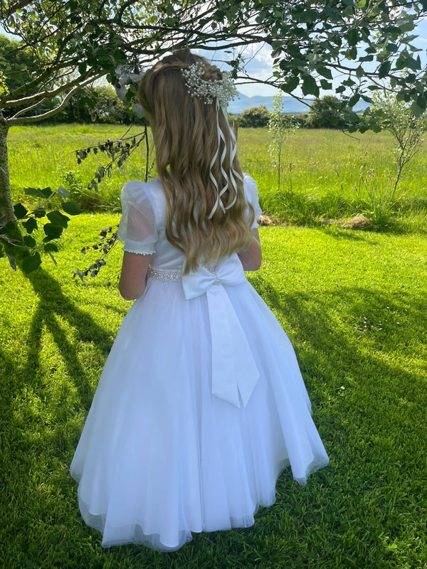 Abigail Silver & White Pearl Headpiece