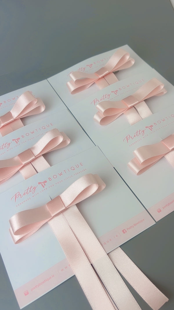 Soft Pink Satin Bow