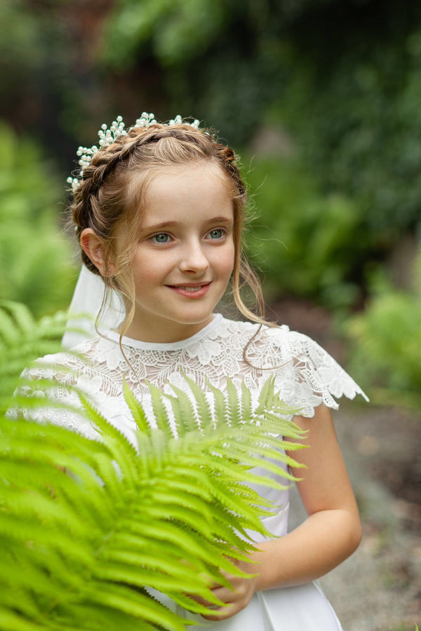 Abigail Silver & White Pearl Headpiece