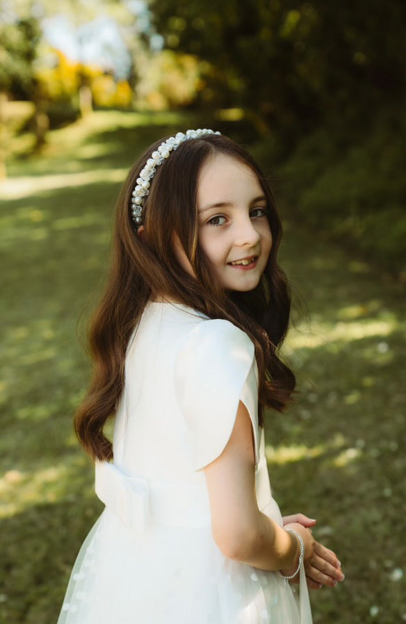 Millie ivory pearl & Bead Headpiece