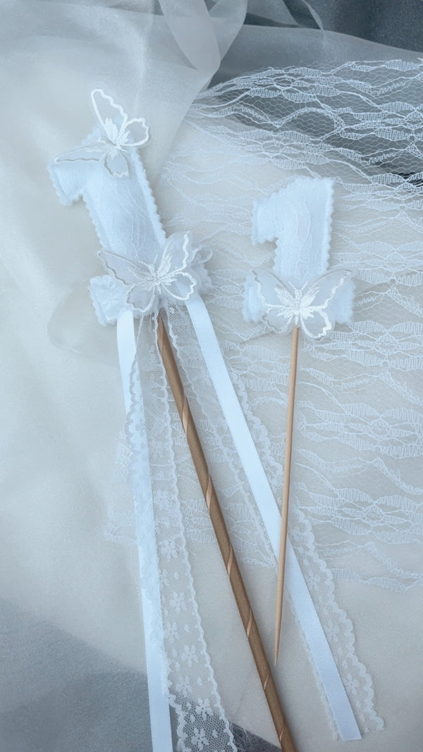 white butterfly party hat, white party hat, butterfly hat, lace white party hat, toddler party hat, 1st birthday party hat, 1st birthday, white birthday cake number, cake number, butterfly cake number, 