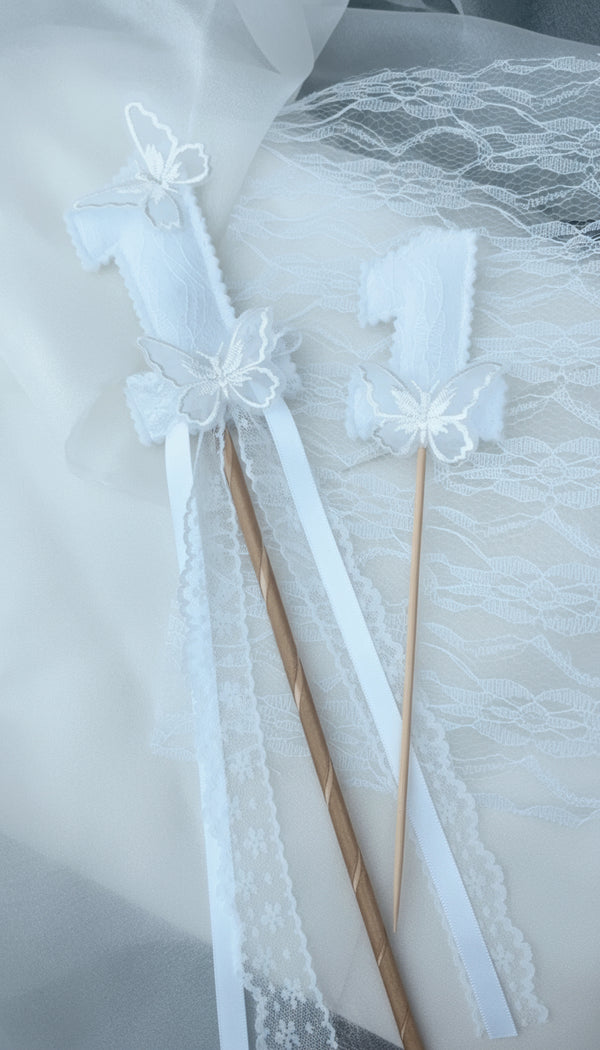 White butterfly Number