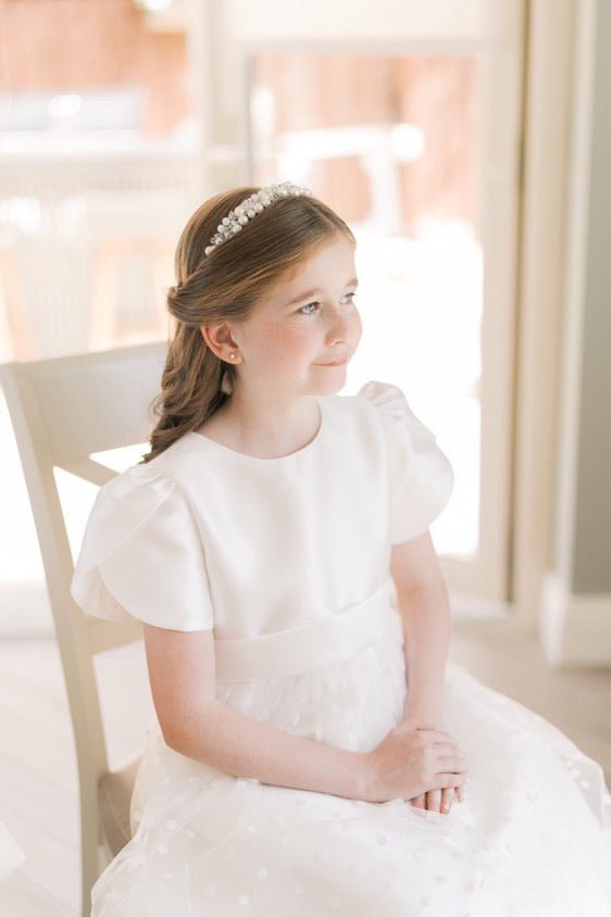 Millie ivory pearl & Bead Headpiece