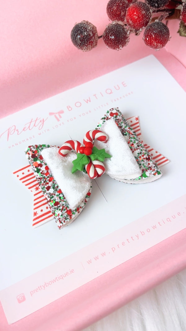 Candy Cane Bow