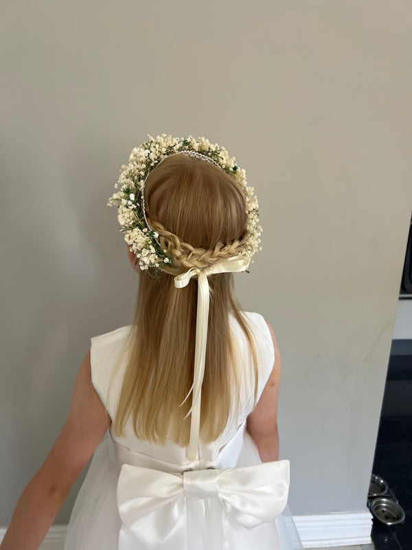 Eve Babys Breath & Rose Flower Crown