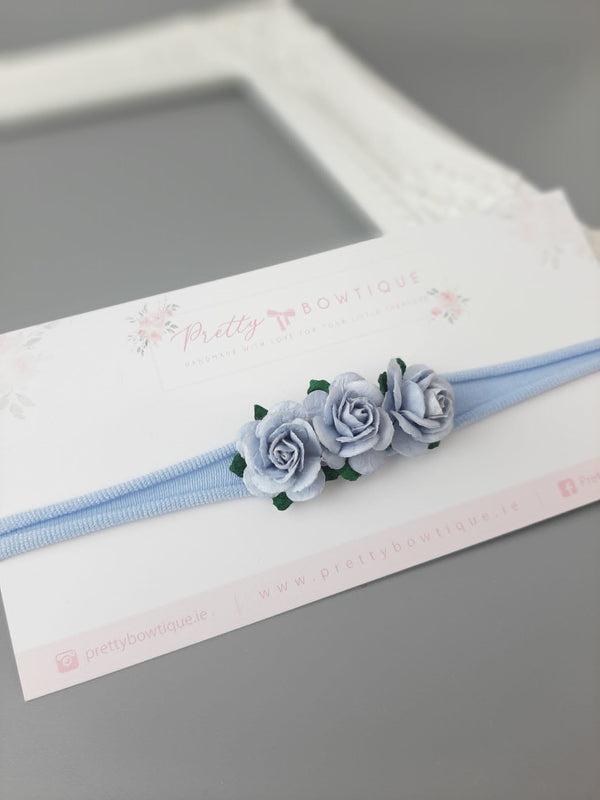 Three Flower Rose Headband